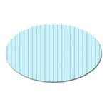 Stripes Striped Turquoise Oval Magnet Front