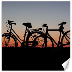 Bicycles Wheel Sunset Love Romance Canvas 16  X 16  