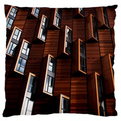 Abstract Architecture Building Business Large Flano Cushion Case (One Side)