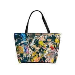 Art Graffiti Abstract Vintage Lines Shoulder Handbags by Amaryn4rt