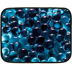 Blue Abstract Balls Spheres Double Sided Fleece Blanket (mini)  by Amaryn4rt