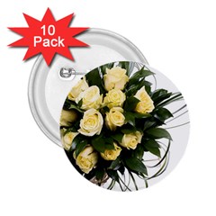 Bouquet Flowers Roses Decoration 2 25  Buttons (10 Pack)  by Amaryn4rt