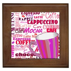 Coffee Cup Lettering Coffee Cup Framed Tiles by Amaryn4rt