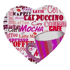Coffee Cup Lettering Coffee Cup Ornament (heart) 