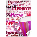 Coffee Cup Lettering Coffee Cup Canvas 20  x 30   19.62 x28.9  Canvas - 1