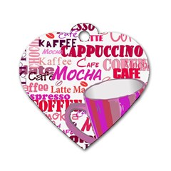Coffee Cup Lettering Coffee Cup Dog Tag Heart (one Side) by Amaryn4rt