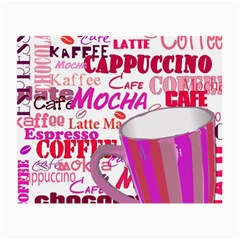 Coffee Cup Lettering Coffee Cup Small Glasses Cloth (2-side) by Amaryn4rt