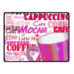Coffee Cup Lettering Coffee Cup Fleece Blanket (small) by Amaryn4rt