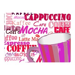 Coffee Cup Lettering Coffee Cup Double Sided Flano Blanket (mini)  by Amaryn4rt