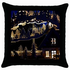 Christmas Advent Candle Arches Throw Pillow Case (black) by Amaryn4rt