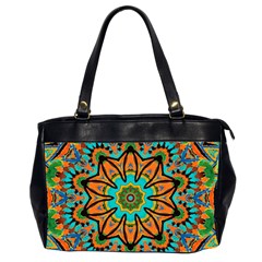 Color Abstract Pattern Structure Office Handbags (2 Sides) 