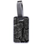 Coal Charred Tree Pore Black Luggage Tags (Two Sides) Front