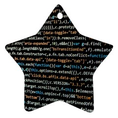 Close Up Code Coding Computer Ornament (star)  by Amaryn4rt
