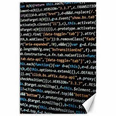 Close Up Code Coding Computer Canvas 12  X 18   by Amaryn4rt