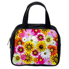 Flowers Blossom Bloom Nature Plant Classic Handbags (One Side)