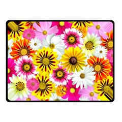 Flowers Blossom Bloom Nature Plant Double Sided Fleece Blanket (small)  by Amaryn4rt