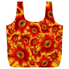 Gerbera Flowers Blossom Bloom Full Print Recycle Bags (l)  by Amaryn4rt