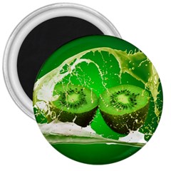 Kiwi Fruit Vitamins Healthy Cut 3  Magnets