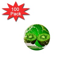 Kiwi Fruit Vitamins Healthy Cut 1  Mini Buttons (100 pack) 