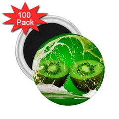 Kiwi Fruit Vitamins Healthy Cut 2 25  Magnets (100 Pack)  by Amaryn4rt