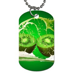 Kiwi Fruit Vitamins Healthy Cut Dog Tag (Two Sides)