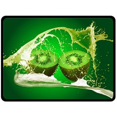 Kiwi Fruit Vitamins Healthy Cut Fleece Blanket (Large) 