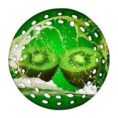 Kiwi Fruit Vitamins Healthy Cut Ornament (Round Filigree) 