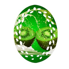 Kiwi Fruit Vitamins Healthy Cut Ornament (oval Filigree)  by Amaryn4rt