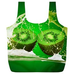 Kiwi Fruit Vitamins Healthy Cut Full Print Recycle Bags (L) 