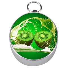 Kiwi Fruit Vitamins Healthy Cut Silver Compasses by Amaryn4rt