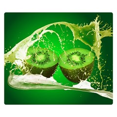 Kiwi Fruit Vitamins Healthy Cut Double Sided Flano Blanket (Small) 