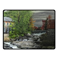 Landscape Summer Fall Colors Mill Double Sided Fleece Blanket (small)  by Amaryn4rt