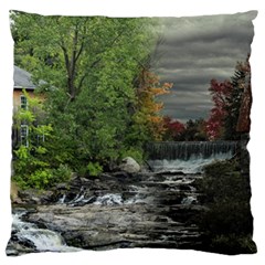 Landscape Summer Fall Colors Mill Large Flano Cushion Case (one Side) by Amaryn4rt