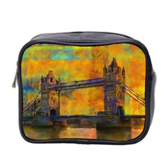 London Tower Abstract Bridge Mini Toiletries Bag 2-side by Amaryn4rt