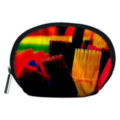 Plastic Brush Color Yellow Red Accessory Pouches (medium)  by Amaryn4rt