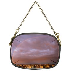 Rain Rainbow Pink Clouds Chain Purses (one Side)  by Amaryn4rt