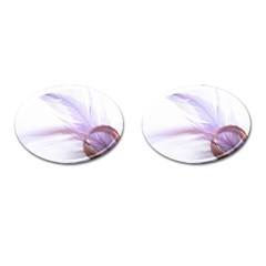 Ring Feather Marriage Pink Gold Cufflinks (oval)