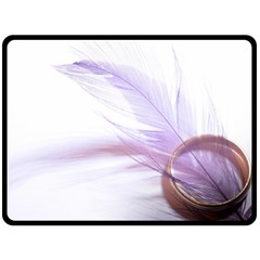 Ring Feather Marriage Pink Gold Fleece Blanket (large)  by Amaryn4rt