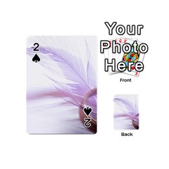 Ring Feather Marriage Pink Gold Playing Cards 54 (mini)  by Amaryn4rt