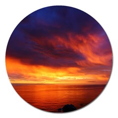 Sunset The Pacific Ocean Evening Magnet 5  (round) by Amaryn4rt