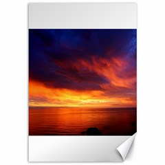 Sunset The Pacific Ocean Evening Canvas 12  X 18   by Amaryn4rt