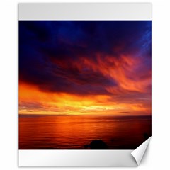 Sunset The Pacific Ocean Evening Canvas 11  X 14   by Amaryn4rt