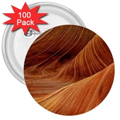 Sandstone The Wave Rock Nature Red Sand 3  Buttons (100 Pack)  by Amaryn4rt