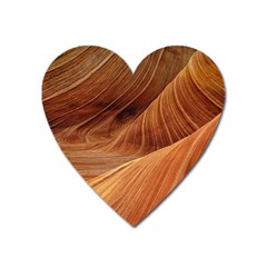 Sandstone The Wave Rock Nature Red Sand Heart Magnet by Amaryn4rt