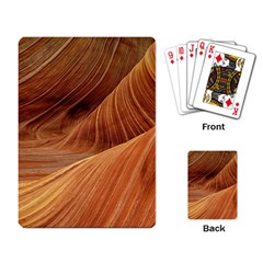 Sandstone The Wave Rock Nature Red Sand Playing Card by Amaryn4rt