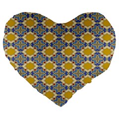 Arabesque Star Large 19  Premium Heart Shape Cushions