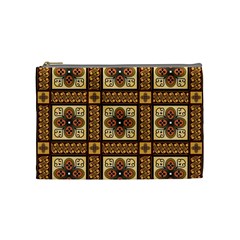 Batik Flower Brown Cosmetic Bag (Medium) 