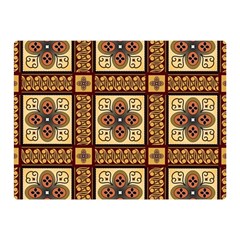 Batik Flower Brown Double Sided Flano Blanket (Mini) 