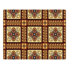 Batik Flower Brown Double Sided Flano Blanket (Large) 