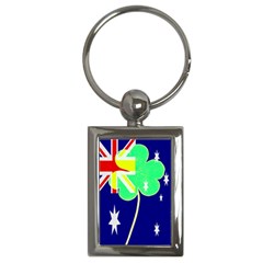 St  Patrick Australia And Ireland Irish Shamrock Australian Country Flag  Key Chains (rectangle)  by yoursparklingshop